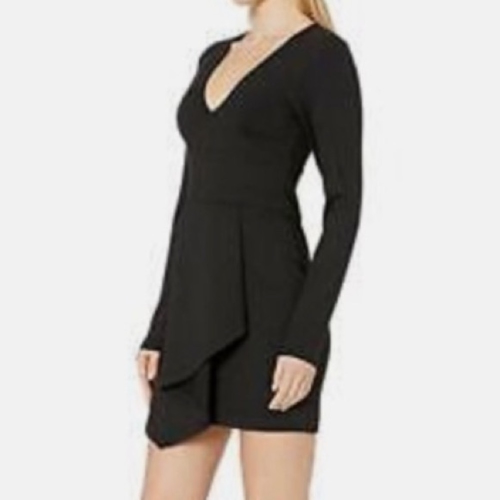 SUSANA MONACO black long sleeve drape dress nwt